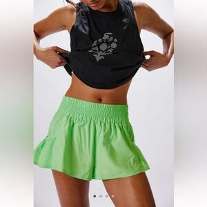 NWOT Free People Movement Vibrant Green Athletic Shorts